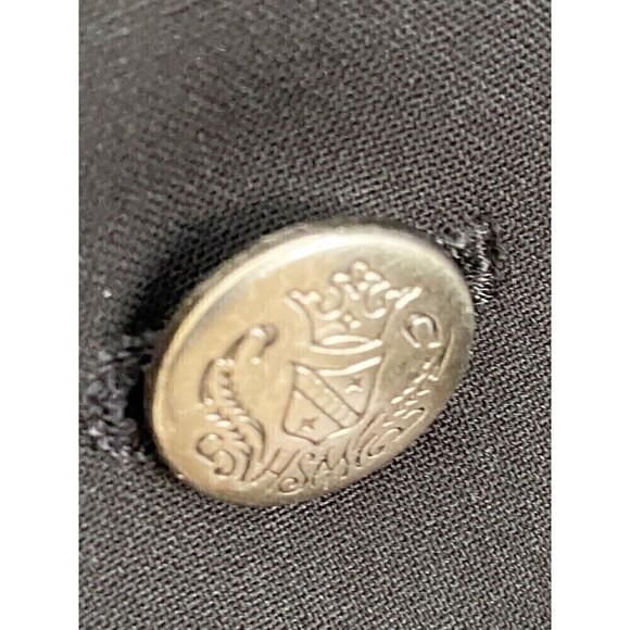 Hart Schaffner & Marx Mens Black Wool Blazer 44 L LONG Sport Coat Metal Button - Picture 3 of 8